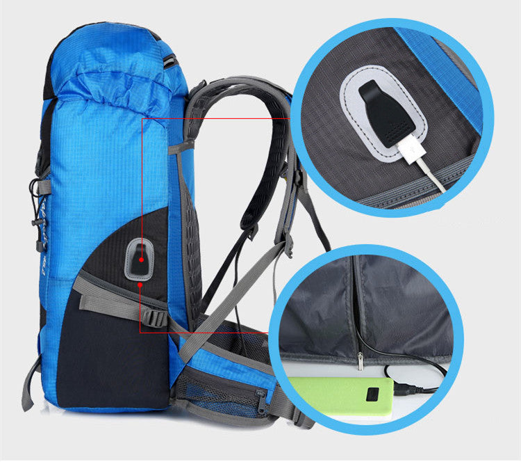 Backpack Outing Travel Outdoor Mountaineering Bag USB Charging - Dazpy