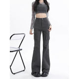 High Waist Slim Chic Cargo Jeans für Damen