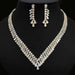 Fashion Zircon Necklace Earring Set - Dazpy