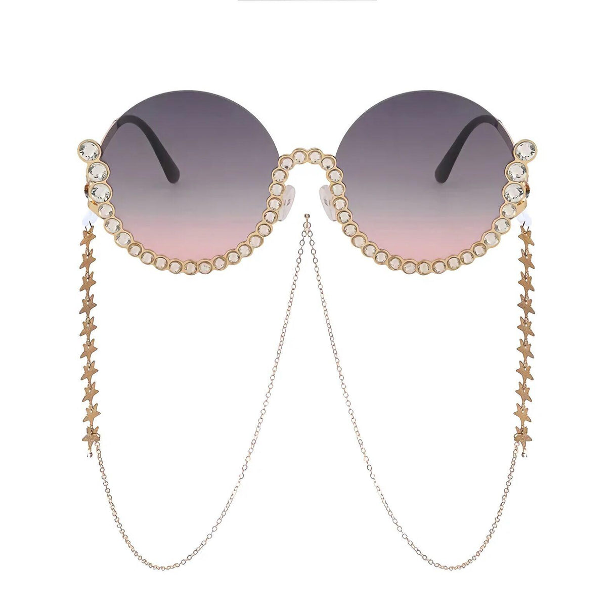 Rhinestone Round Diamond Sunglasses