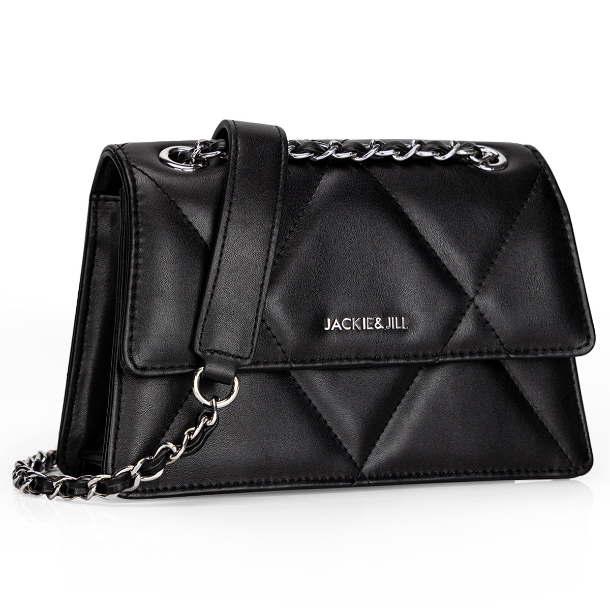 Chic Diamond Pattern PU Leather Shoulder Bag