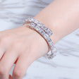 Hip Hop Jewelry Rectangular Zircon Bracelet - Dazpy