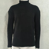 Rollkragenpullover in einfarbiger Slim Fit-Strick