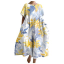 Women's Loose Round-Neck Digital-Print Dress