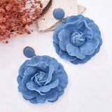 Denim Drop Earrings