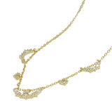 S925 Silver Plated 14k Gold Zircon Hollow Necklace - Dazpy