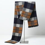 Luxurious Plaid Men's Cashmere Scarf