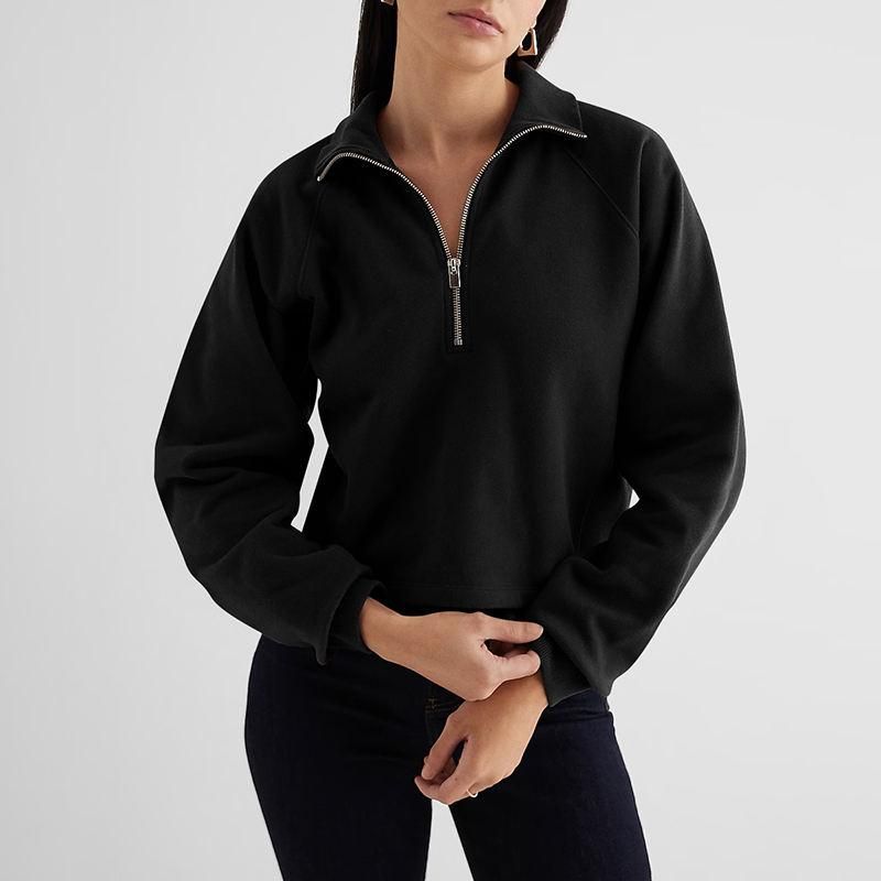 Cozy Autumn Fleece Zip-Up Pullover