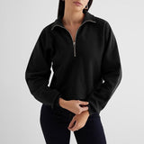 Cozy Autumn Fleece Zip-Up Pullover