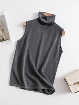 Merino Wool Turtleneck Vest