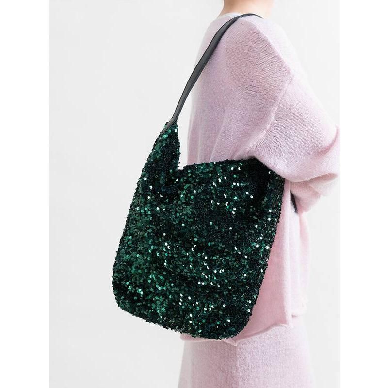 Bolso de noche Hobo con honda brillante de lujo