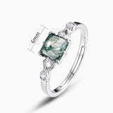 Women's Fashion Sterling Silver Small Sugar Cube Ring - Dazpy