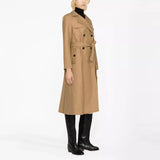 Double-Breasted Women's Trench Coat with Sash