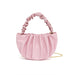 Luxurious Sheepskin Pleated Crossbody Bag