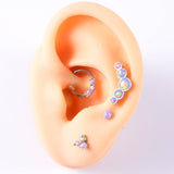 Opal Stud Set Of 4 Purple O Bao Nose Ring Ear Bone Stud - Dazpy