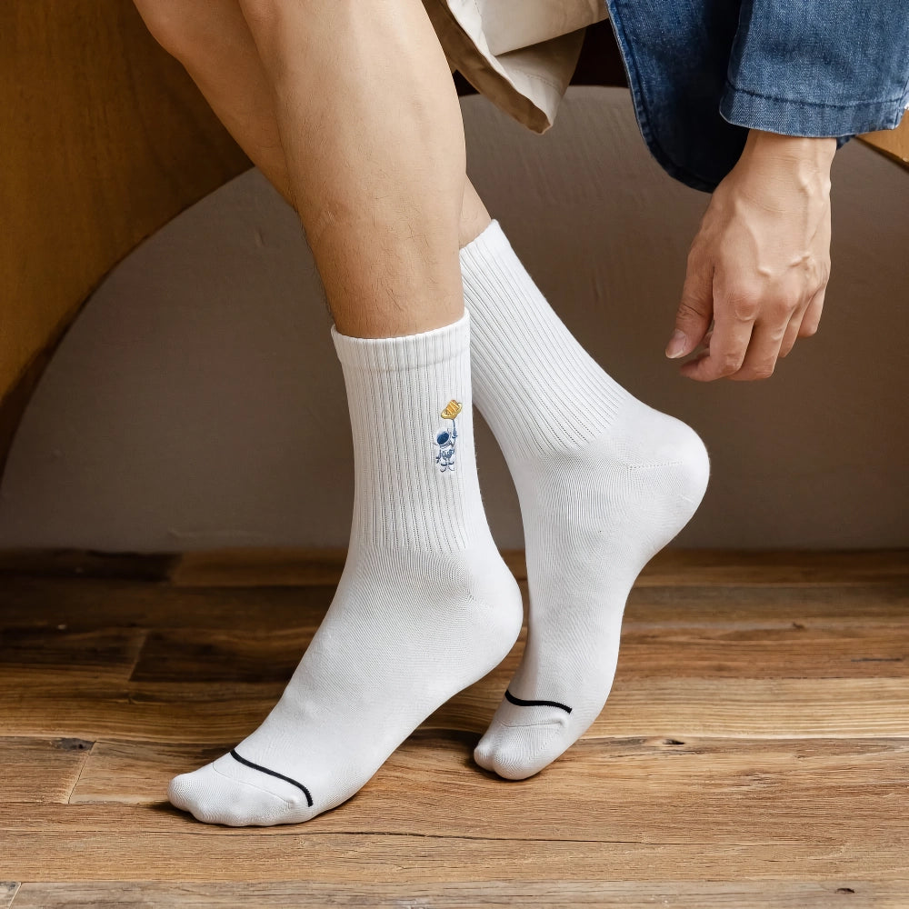 Calcetines unisex con astronauta bordados