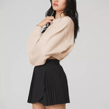 Chic Cotton Cropped Hoodie for Women