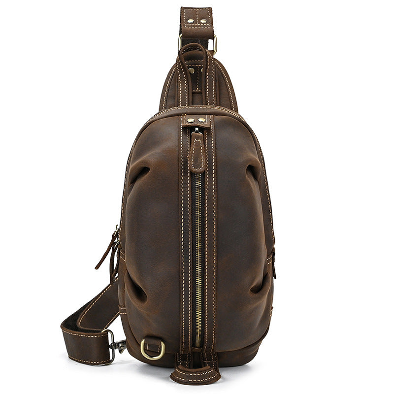 Large-capacity First Layer Cowhide Bag Retro - Dazpy