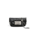 Bolso de hombro con cadena de cuero retro