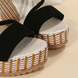 Sandalias de cuña con plataforma elegantes para el verano