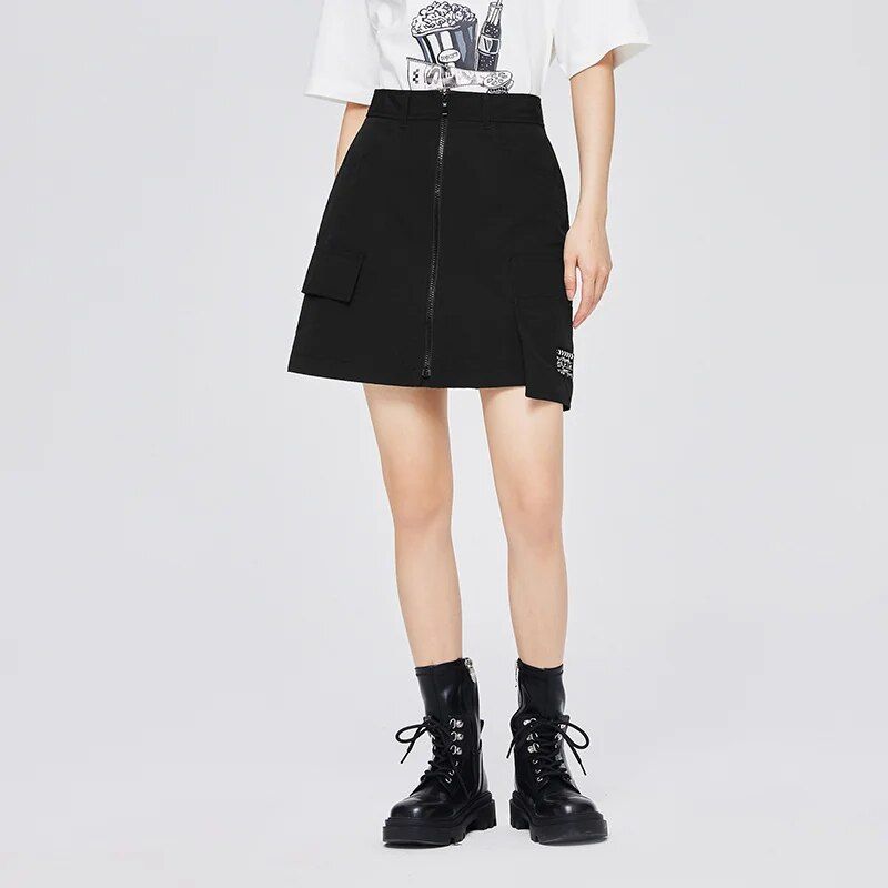 Chic High-Waist Knee-Length Skirt