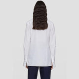 Blusa asimétrica de algodón para mujer