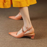 Luxurious Genuine Leather High Heel Sandals for Women