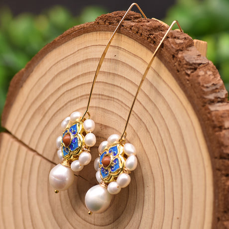 Women's Fashion Vintage Pearl Earrings - Dazpy