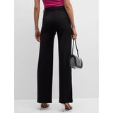 High Waist Spliced Diamond Wide Leg Pants