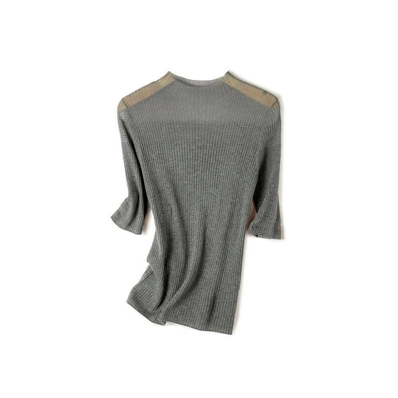 Elegantes Halbarm-Stricktop für Damen