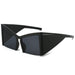 Irregular Semi-Rimless Sunglasses with UV400 Protection