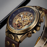 Fashion Men's Casual Bronze Automatic Mechanical Watch - Dazpy