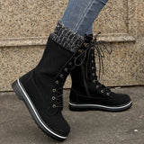 Damen Neue Mode Einfarbig Martin Stiefel