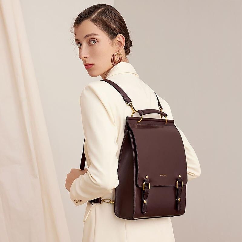 Vintage Lederrucksack für Damen: Vielseitige, stylische Schul- und Reisetasche