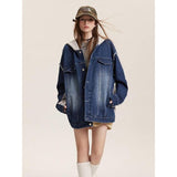 Women's Hoodied Denim Coat