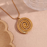 Halskette mit Schlangenketten-Anhänger „Vortex Spiral“ aus 18 Karat Gold