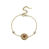 Vintage Disc Natural Ruby Bracelet - Dazpy