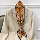 Floral Silk-Feel Long Scarf - Versatile Accessory for All Seasons