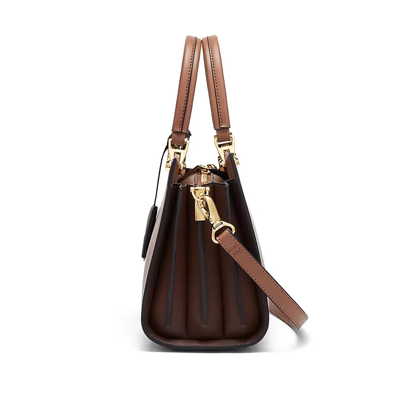 Cowhide Leather Tote Shoulder Bag