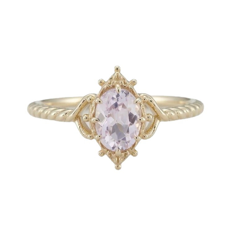 Silver Crown Bubble Amethyst Lace Women's Ring - Dazpy