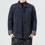 Men's Simple Corduroy Thick Warm Cotton Coat