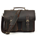 Men's Fashion Personality Leather Retro Portable Briefcase - Dazpy