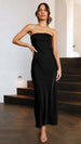 Spring And Summer New Elegant Socialite Satin Backless Tube Top Dress Printing