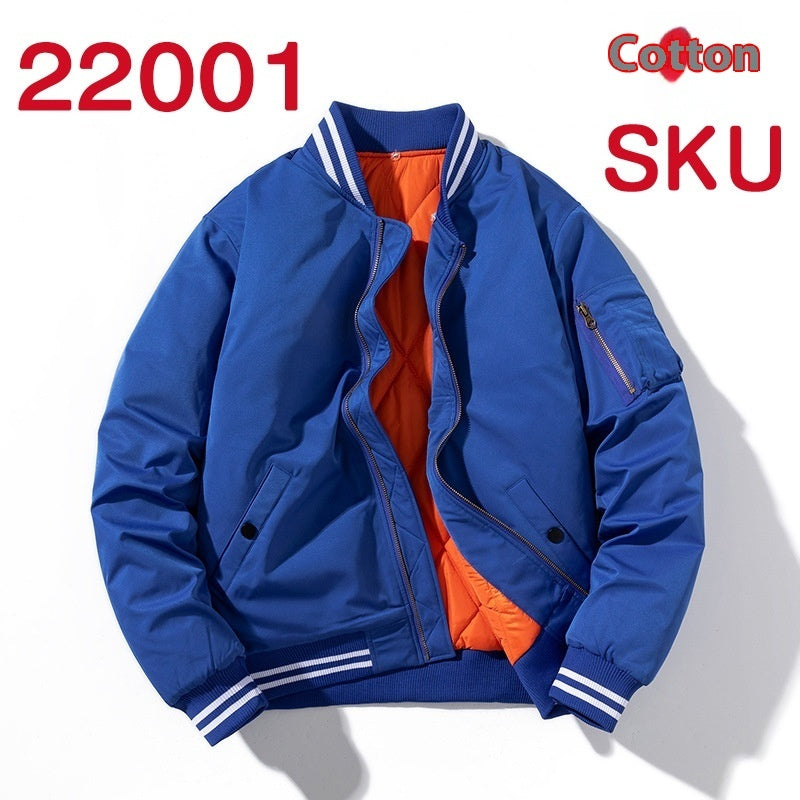 American Street Fashion Kapuzenjacke Volltonfarbe Druck Bestickte Baseballuniform