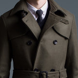 Men's Super Long Woolen Overcoat