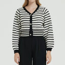Vintage Stripe Thick Knit Cardigan