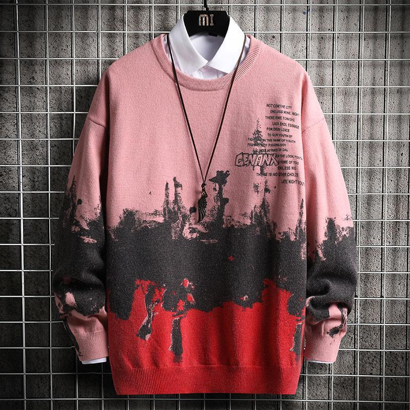 Men's Korean Style Trendy Round Neck Sweater