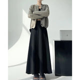 Elegant High Waist Knitted Skirt for Women