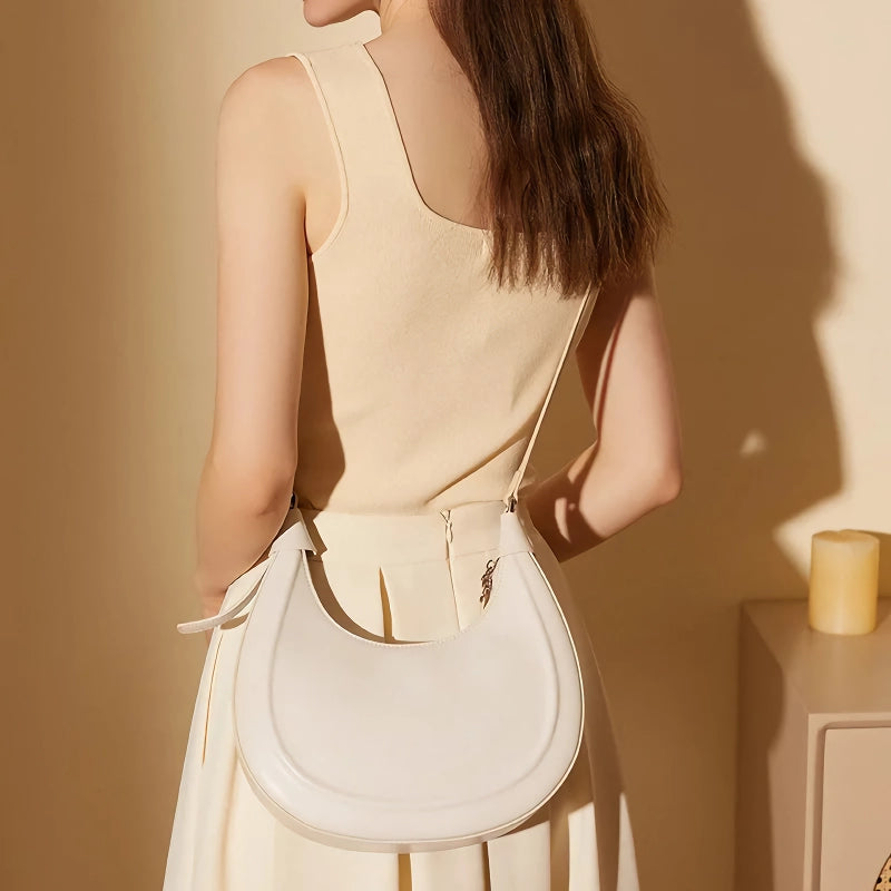 Luxury Genuine Leather Moon Bag