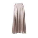 Elegant High Waist Satin Maxi Skirt for Women